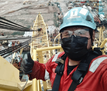 MK4 inspector on top of tower crane